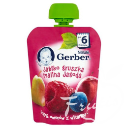Gerber deserek jabłko/gruszka/malina/jagoda (90g)