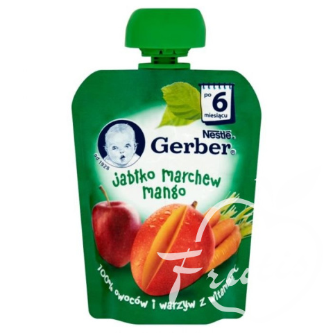 Gerber deserek jabłko/marchew/mango PROMOPAKI (5x90g)