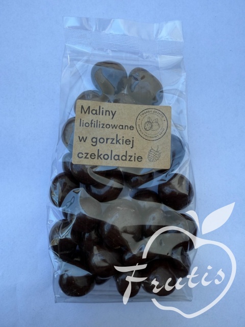 Maliny liofilizowane w gorzkej czekoladzie (200g)