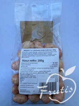 Migdały w białej malinowej czekoladzie (200g)