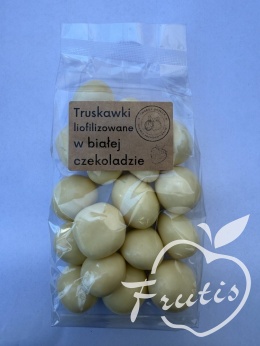 Truskawki liofilizowane w białej czekoladzie (200g)